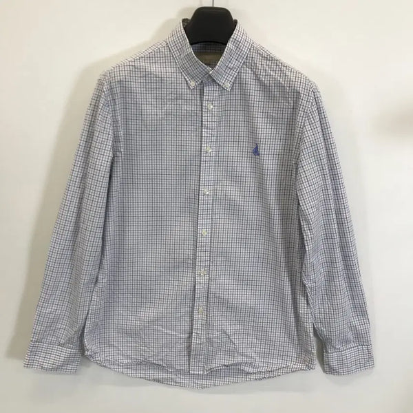 [BUNJANG] Beanpole Men's White Check Cotton Shirt Size L (105) / 빈폴 신형 체크셔츠 [남성105사이즈]