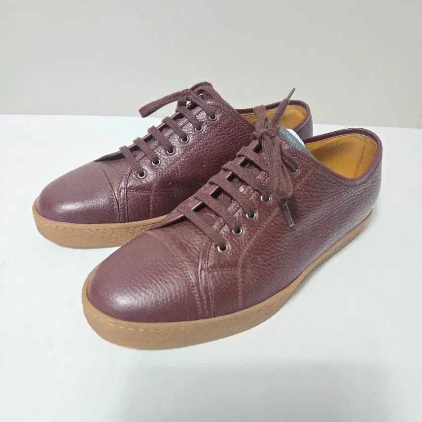 [BUNJANG] John Lobb Leather Reva Sneakers Burgundy / (명품) 존롭(JOHN LOBB) 레바 스니커즈 버건디 255