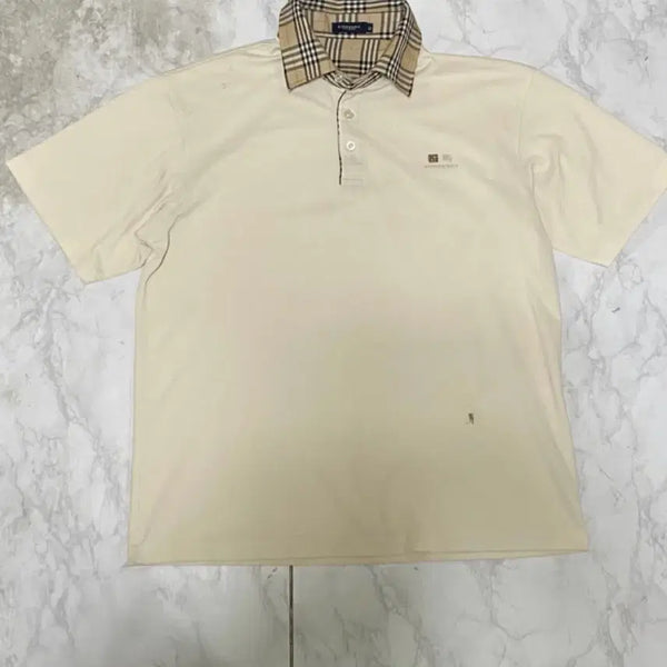 [BUNJANG] Burberry Short Sleeve Polo Shirt / 버버리 반팔 카라 티셔츠 사이즈 105