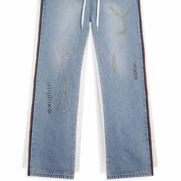[BUNJANG] OpenYY Stitch Front Jean Cotton Pants White / 오픈와이와이 스티치 프론트 진 코튼 팬츠(화이트)