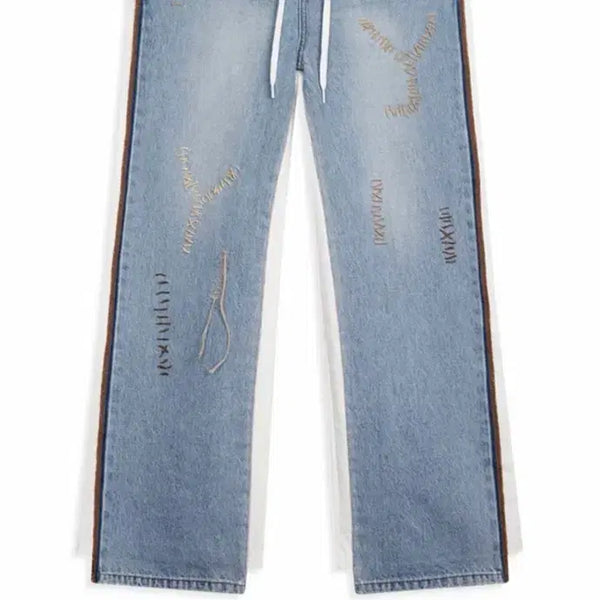 [BUNJANG] OpenYY Stitch Front Jean Cotton Pants White / 오픈와이와이 스티치 프론트 진 코튼 팬츠(화이트)