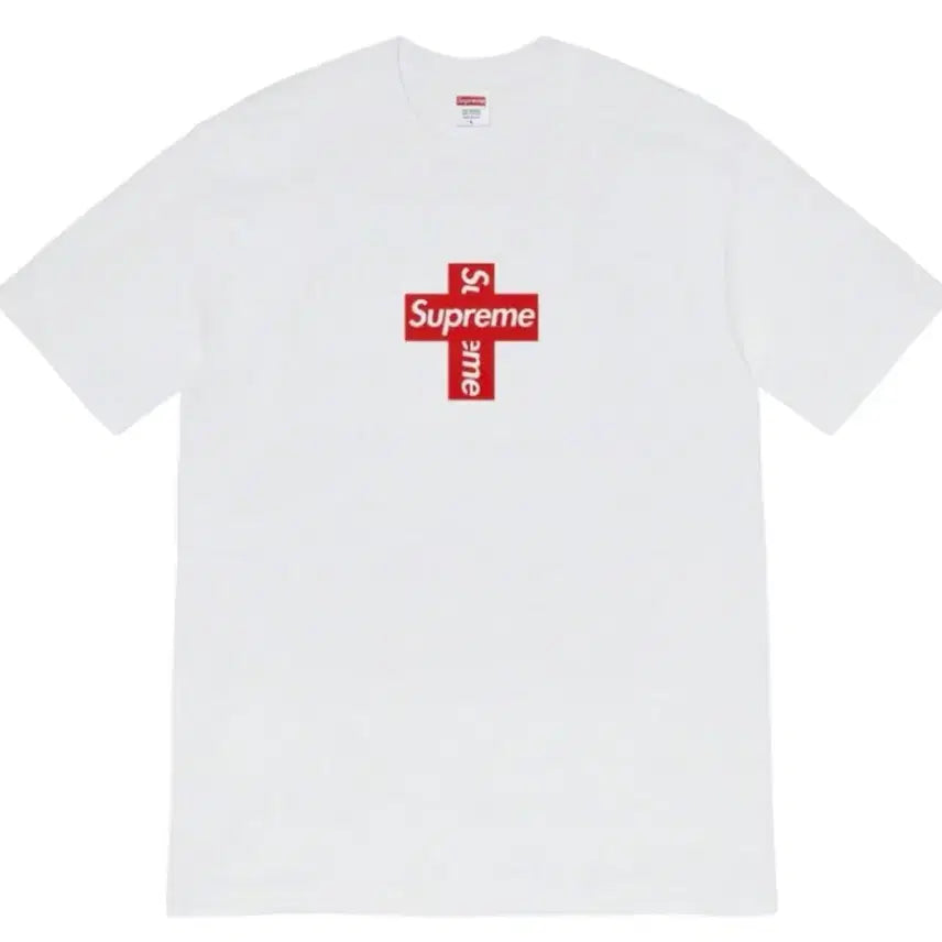 [BUNJANG] Supreme Cross Box Logo T-Shirt White 20FW L / [새상품급, 크림발] 슈프림 크로스 박스로고 티셔츠 화이트 20FW, L