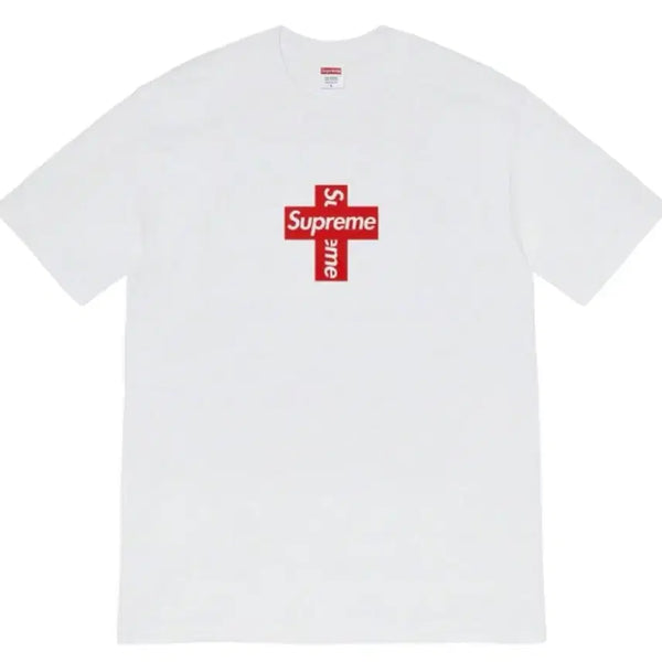 [BUNJANG] Supreme Cross Box Logo T-Shirt White 20FW L / [새상품급, 크림발] 슈프림 크로스 박스로고 티셔츠 화이트 20FW, L