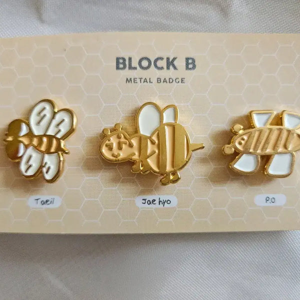 [BUNJANG] Block B Taeil Jaehyo P.O Metal Pin Badge / 블락비 태일 재효 피오 금속배지