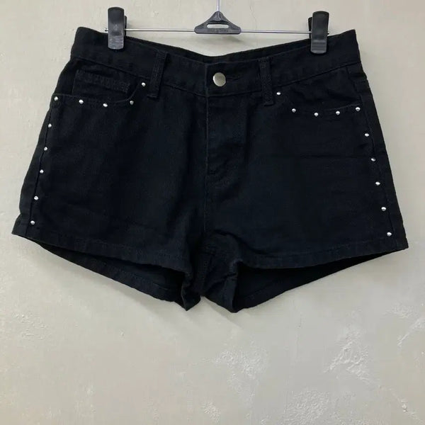 [BUNJANG] Develop Studded Hot Pants Black Size S / 디벨롭 핫팬츠 징 S