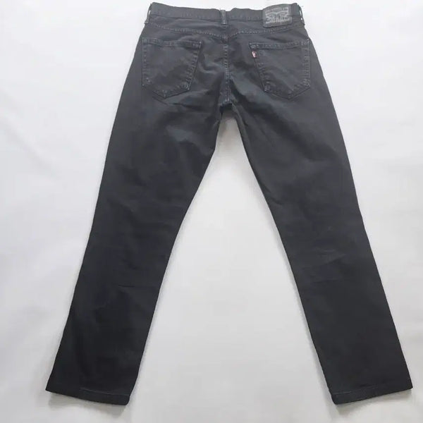 [BUNJANG] Levi's Black Denim Slim Straight Jeans Size 34 / 리바이스 청바지 흑청 스판 데님팬츠 사이즈34 R6367