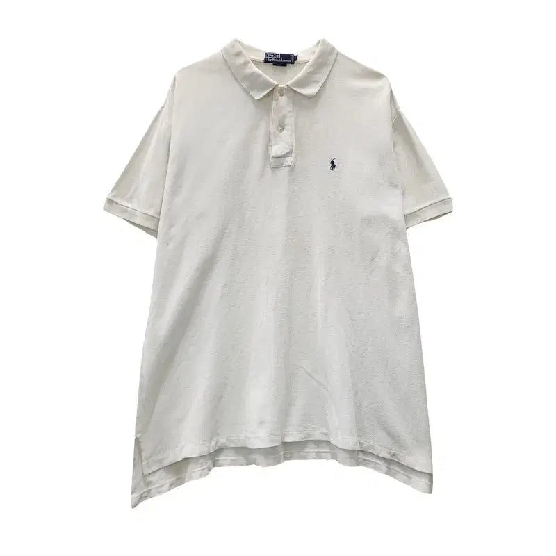 [BUNJANG] Polo Ralph Lauren Pony White T-Shirt L / 폴로 랄프로렌 포니 화이트 카라티 L