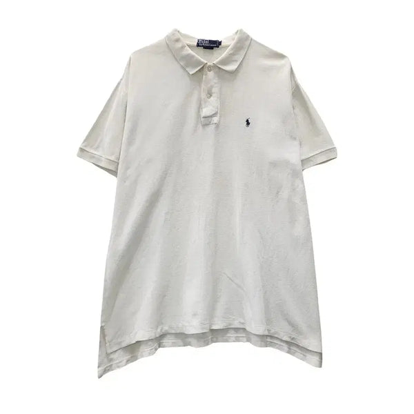 [BUNJANG] Polo Ralph Lauren Pony White T-Shirt L / 폴로 랄프로렌 포니 화이트 카라티 L