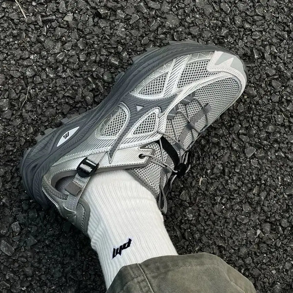 [BUNJANG] Mizuno Racer Trail SE Sneakers Metallic Silver / 미즈노 레이서 트레일 SE 스니커즈 메탈릭 실버