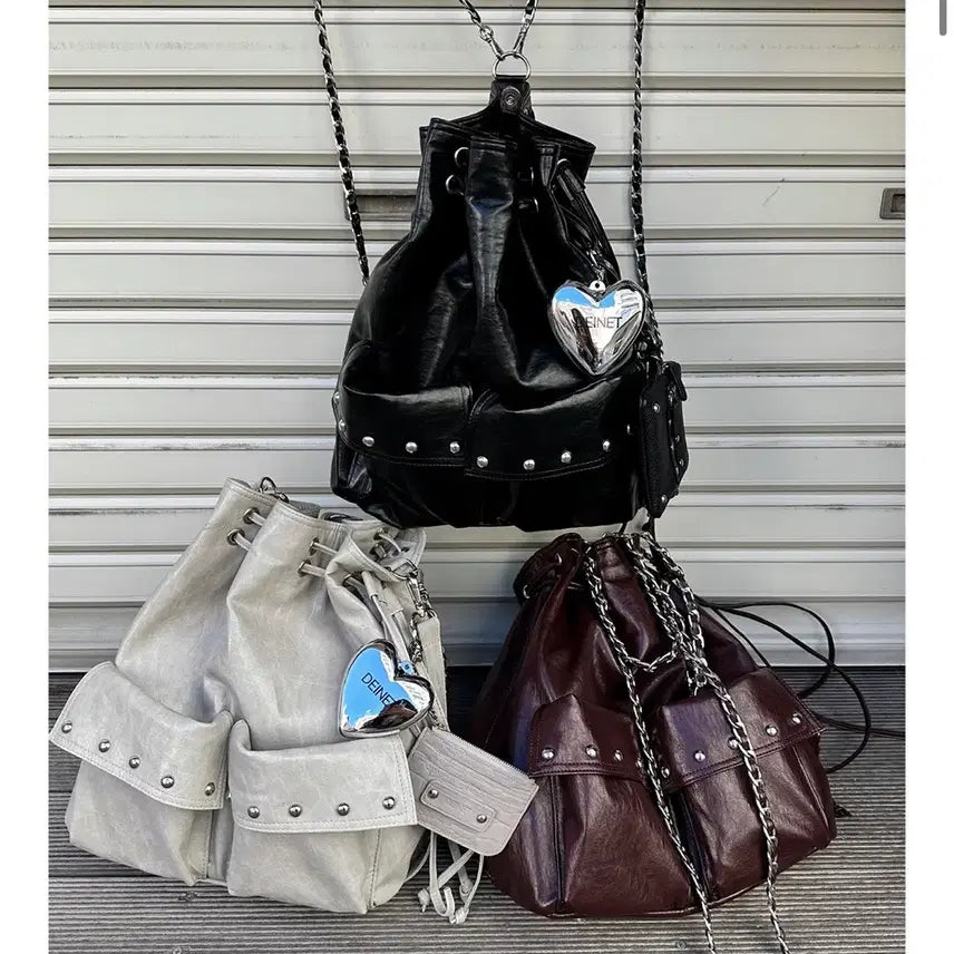 [BUNJANG] Dienet 5-Way Stud Bag - Ivory / 다이닛 DIENET 5-WAY STUD BAG