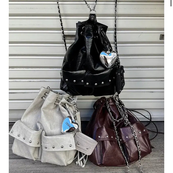 [BUNJANG] Dienet 5-Way Stud Bag - Ivory / 다이닛 DIENET 5-WAY STUD BAG