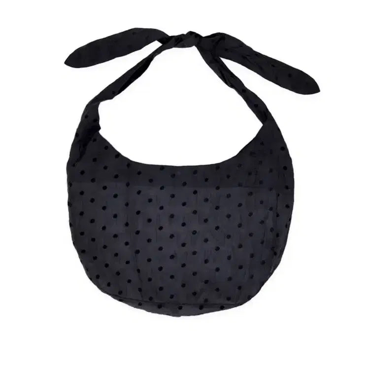 [BUNJANG] OP.C CREATION Dot Tie Shoulder Bag Black / 새제품) 오피시 크리에이션 도트 타이 숄더백 블랙