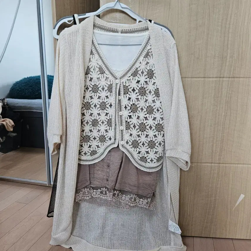 [BUNJANG] Cruvin Vintage Mori Girl Top Set (4 pcs) / 크루빈티지 모리걸 상의세트 4개셋