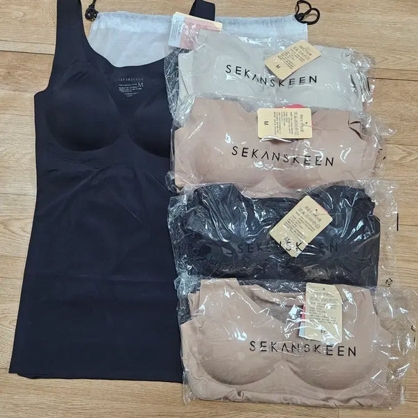 [BUNJANG] Second Skin Seamless Bra Top Set (5-Piece), Size M / 새상품 5종 세컨스킨 심리스 브라탑 싸이즈M 택포53000