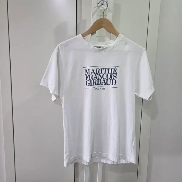 [BUNJANG] Marithe Francois Girbaud Short Sleeve T-Shirt White / 마리떼 프랑소와 저르보 반팔 티셔츠 화이트