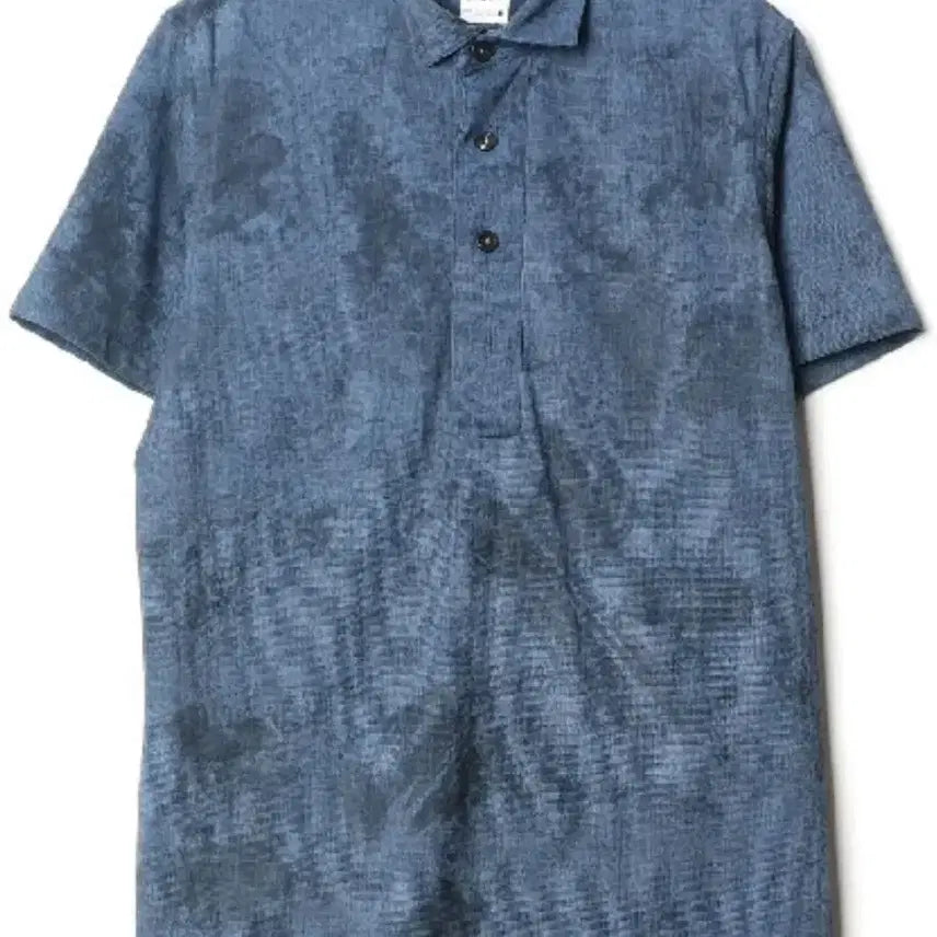 [BUNJANG] Zara Men's Henley Neck Short Sleeve Blue Shirt / 자라 헨리넥 반팔 블루 셔츠