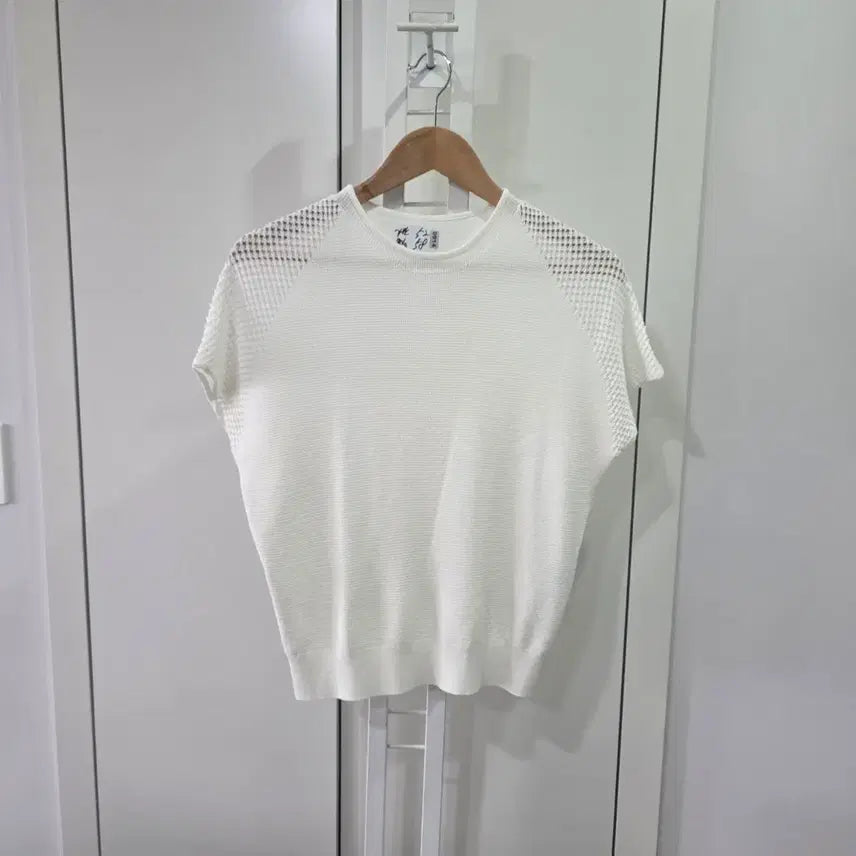 [BUNJANG] White Mesh Knit / 화이트 메쉬 니트