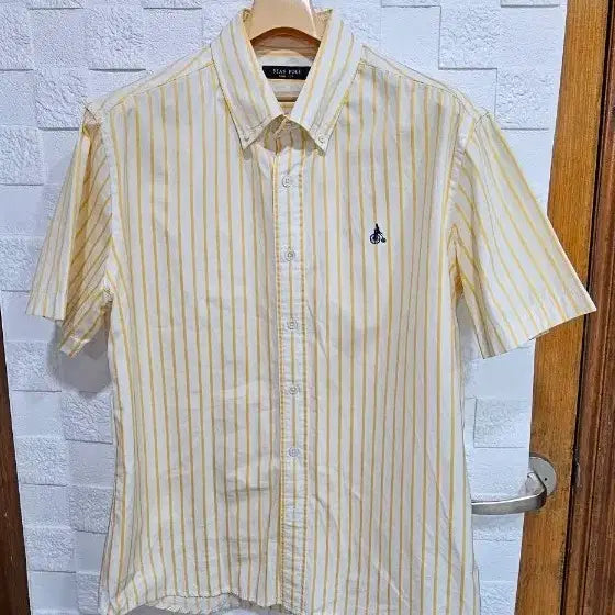 [BUNJANG] Beanpole Striped Cotton Short-Sleeve Shirt XL / 빈폴 스트라이프 면 반팔 셔츠 XL