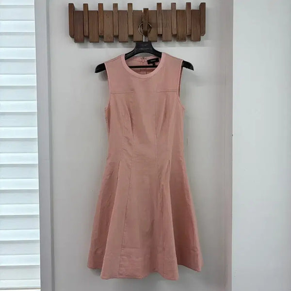 [BUNJANG] Theory Linen Dress Pink Size 44 / 띠어리 연핑크 린넨 원피스