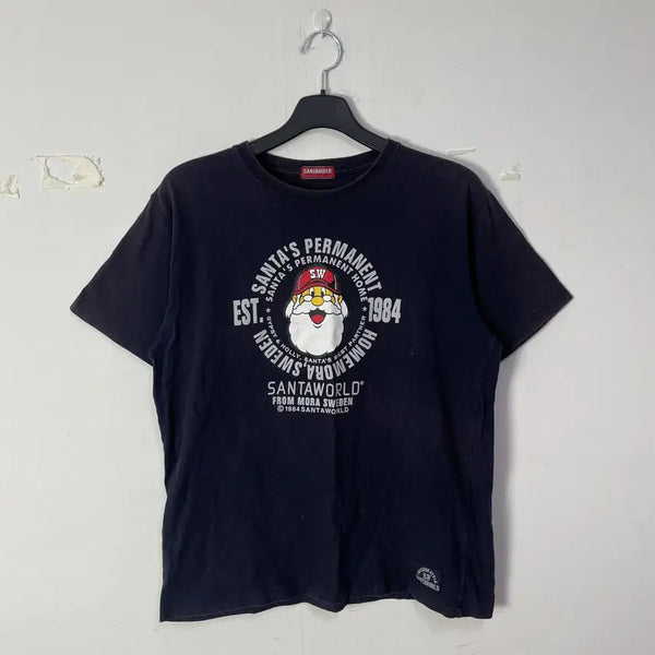 [BUNJANG] Santa World Vintage Sun Fading T-Shirt / 산타월드 빈티지 썬페이딩 반팔 티셔츠