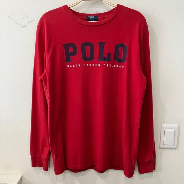 [BUNJANG] Polo Ralph Lauren Red Long Sleeve Shirt / 15 폴로 로고 롱슬리브 레드