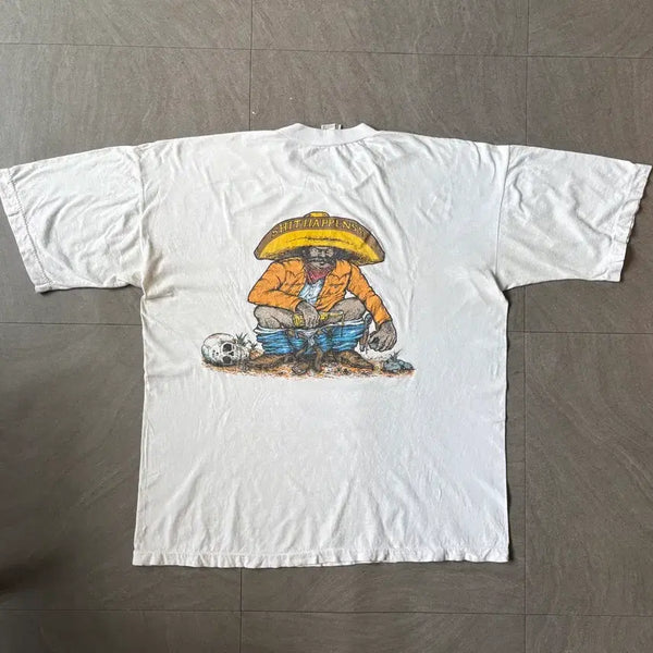 [BUNJANG] 1990s Vintage White T-Shirt XL / 90년대 생산 빈티지 화이트 반팔티