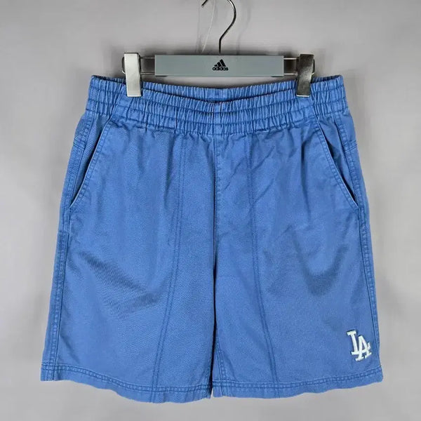 [BUNJANG] MLB Men's L Relaxed Fit Washed Shorts / [무료배송]MLB 남성 82(L) 밴딩 워싱 반바지 쇼츠 LA