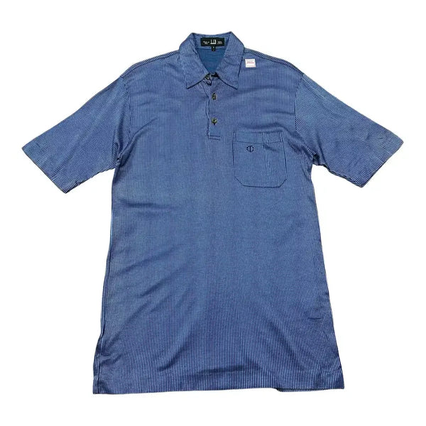 [BUNJANG] Dunhill Striped Collar Short Sleeve T-Shirt / (바배) 던힐 스트라이프 카라 반팔티