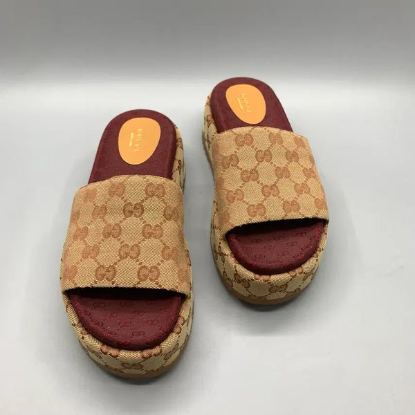 [BUNJANG] Gucci GG Platform Slide Sandals Slippers Size 38 / 267002398 구찌 GG 플랫폼 슬라이드 샌들 슬리퍼 573018