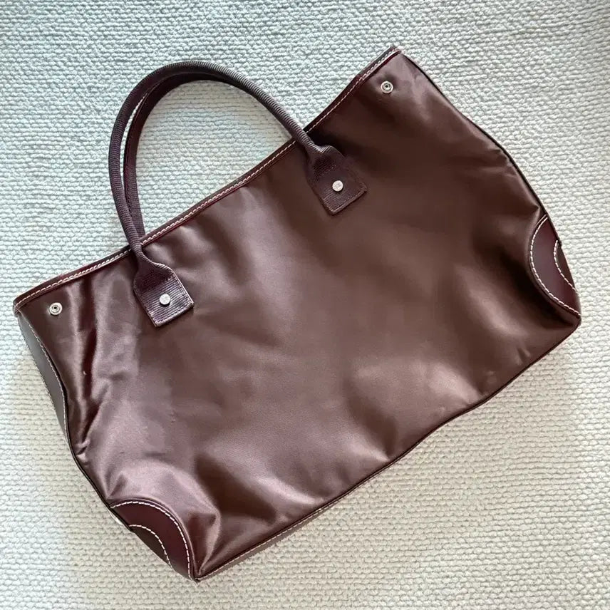 [BUNJANG] Lancel Brown Leather Tote Shoulder Bag / 란셀 브라운 토트백 숄더백
