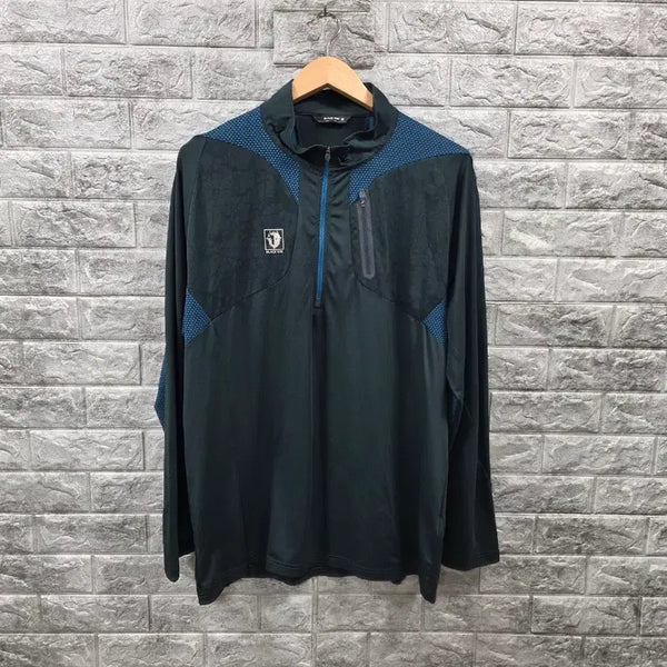 [BUNJANG] Black Yak Men's Functional Zip-Up Long-Sleeve UV Protection Summer T-Shirt Size 120 / 블랙야크 기능성 집업 긴팔 자외선방지 여름티셔츠 남성용 사이즈 120