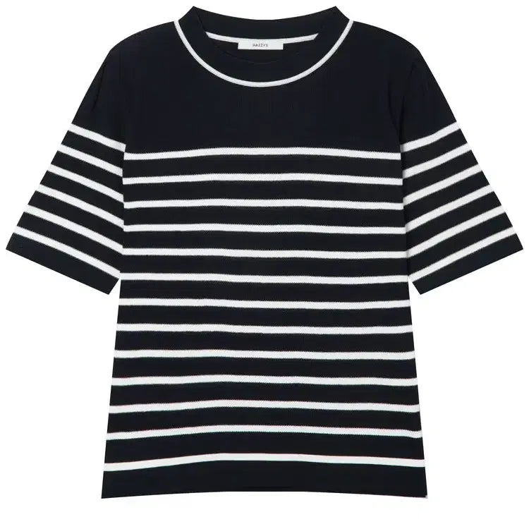 [BUNJANG] Hazzys Women's 5-Sleeve Knit Navy 85 / (주말특가)헤지스 여성 5부 소매 니트 네이비 85 새제품