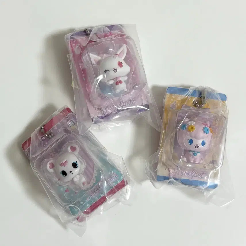 [BUNJANG] Jewelpet Ruby Labra Angela Mini Figure Charm Gacha Keychain Bundle Set / (일괄) 쥬얼펫 주얼펫 루비 라브라 엔젤라 미니 피규어참 가챠 키링