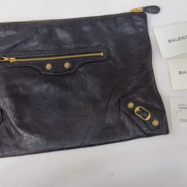 [BUNJANG] Balenciaga Classic Money Clutch Black Gold Hardware / 발렌시아가 클래식 클러치 머니클러치 정품