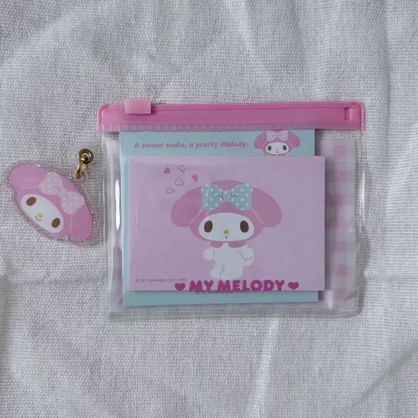 [BUNJANG] My Melody Pouch & Memo Pad Set / 마이멜로디 파우치+ 메모지 세트