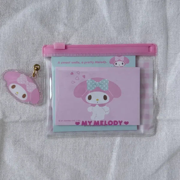 [BUNJANG] My Melody Pouch & Memo Pad Set / 마이멜로디 파우치+ 메모지 세트