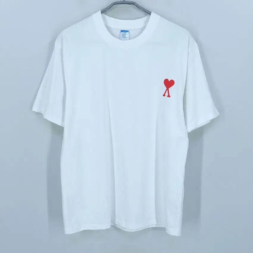[BUNJANG] Men's Summer Round Neck Printed T-Shirt - White / FASHION 남성 여름 프린팅 라운드반팔티 화이트95 (HU45639)