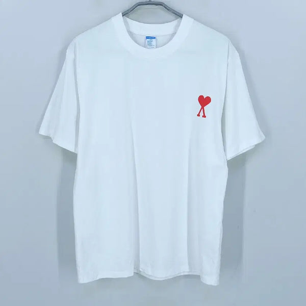 [BUNJANG] Men's Summer Round Neck Printed T-Shirt - White / FASHION 남성 여름 프린팅 라운드반팔티 화이트95 (HU45639)