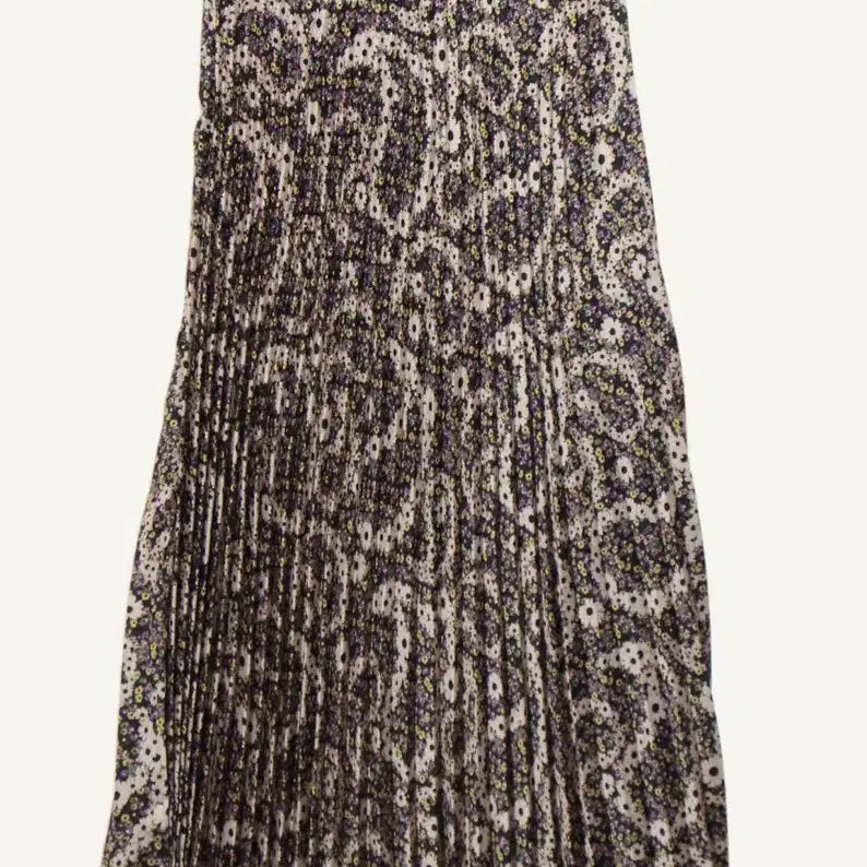 [BUNJANG] Sandro Floral Pattern Pleated Long Skirt / 산드로 롱스커트