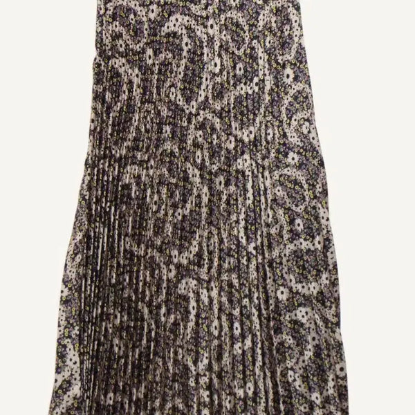 [BUNJANG] Sandro Floral Pattern Pleated Long Skirt / 산드로 롱스커트