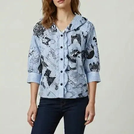 [BUNJANG] Egoist Loose Fit Short Sleeve Blouse / [66]에고이스트 루즈핏 반팔 블라우스