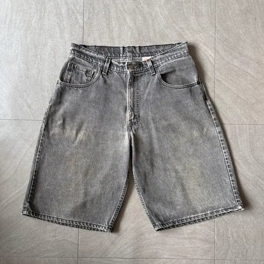 [BUNJANG] 1993 Levi's 560 Black Denim Shorts Pants / 93년 미국 생산 리바이스 560 데님 블랙 숏츠 팬츠
