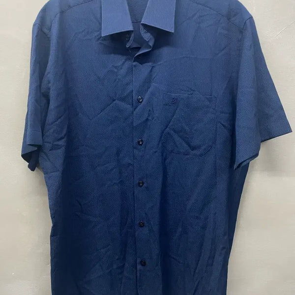 [BUNJANG] Louis Quatorze Navy Summer Short-Sleeve Shirt (Size 100) / 루이까또네 반팔 셔츠 네이비 여름용 100