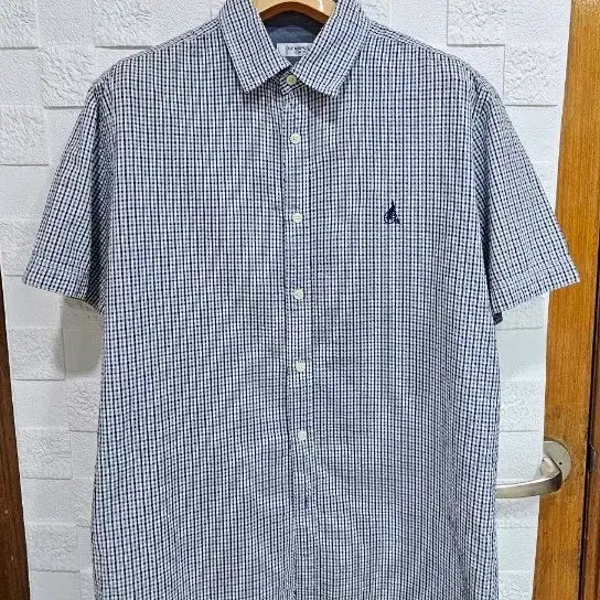 [BUNJANG] Beanpole Check Short Sleeve Shirt XL / 빈폴 체크 반팔 셔츠 XL