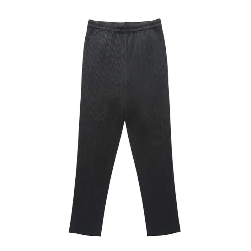 [BUNJANG] Issey Miyake Black Pleated Elastic Waist Pants Size S / 이세이미야케 블랙 플리츠 밴딩 팬츠 S