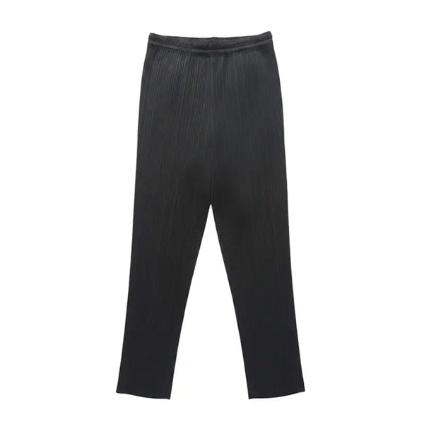 [BUNJANG] Issey Miyake Black Pleated Elastic Waist Pants Size S / 이세이미야케 블랙 플리츠 밴딩 팬츠 S