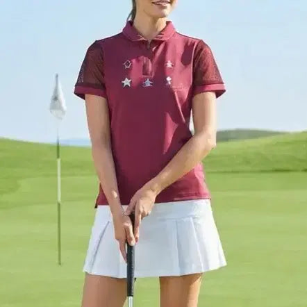 [BUNJANG] Munsingwear Women's Functional Short Sleeve Polo Shirt Size 85 / [85]먼싱웨어 기능성 반팔 카라티