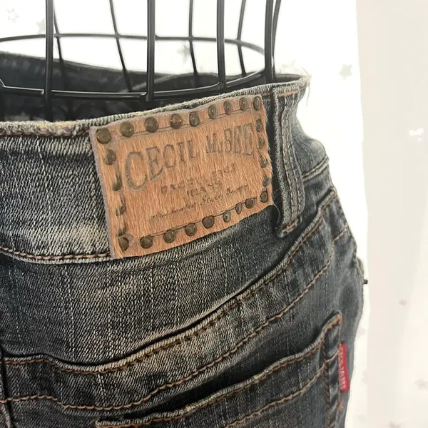 [BUNJANG] Cecil McBee Denim Skirt Blue / 세실맥비 CECIL McBEE 데님 스커트 블루 오네갸루 청치마
