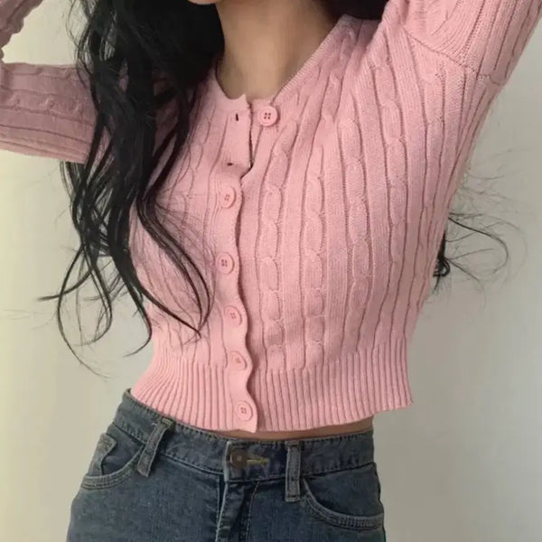 [BUNJANG] Pink Cardigan / 지하상가 가디건