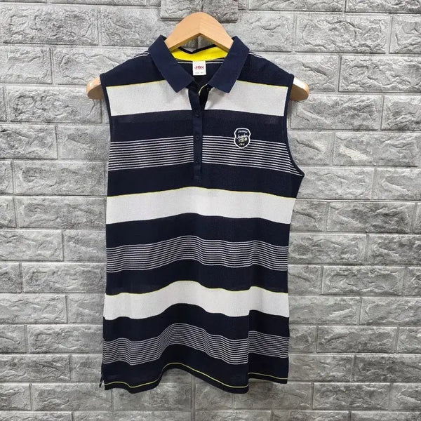 [BUNJANG] JDX SPORTS Sleeveless Collar T-Shirt Navy White Size 105 / JDX SPORTS 민소매 카라티 네이비 화이트 사이즈 105